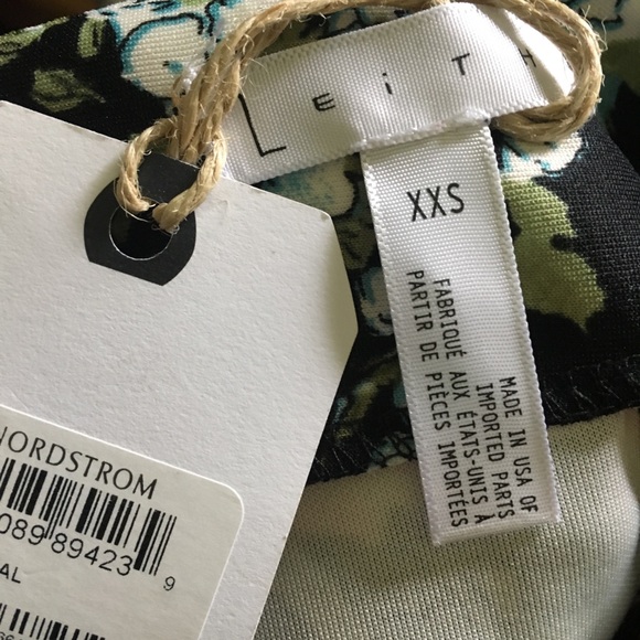 LEITH Black Floral Printed Retro Pin Up High Waisted Shorts Size XXS - Picture 9 of 9